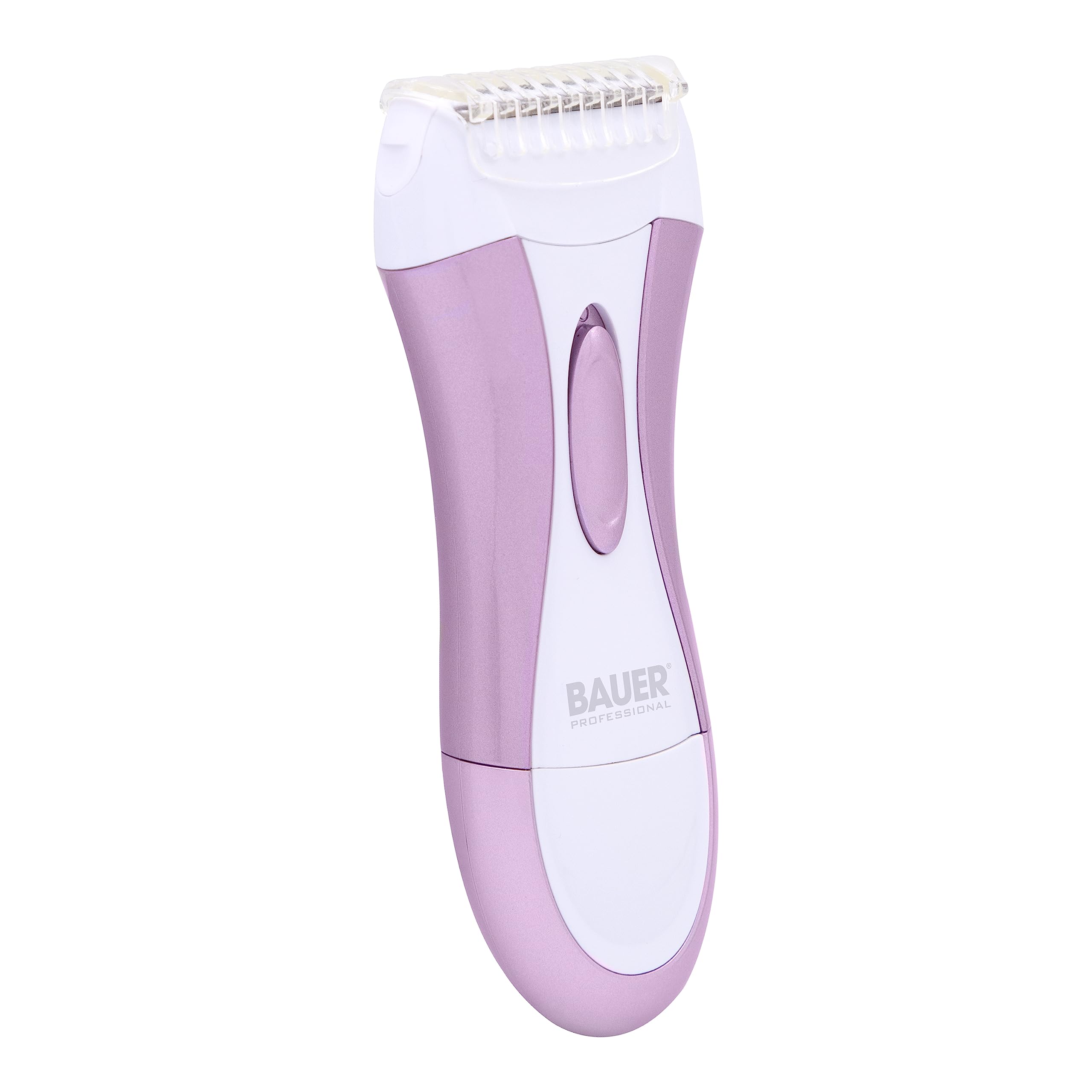 Bauer Professional 38730 Soft and Smooth Lady Shaver / Painless Hair Removal / Arms, Legs and Bikini Trimmer / Battery Operated / Wet and Dry Shave / Bikini Trimmer Attachment / Stainless Steel Blades