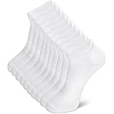 BLNK Life Ankle Athletic Socks for Men, Cushioned Cotton Low Cut Running Socks, Breathable Moisture Wicking Odor Free