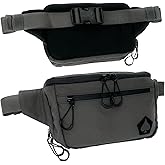 HighSpeedDaddy Tactical Fanny Pack – Waterproof Fanny Belt Bag Pack with Adjustable Waist - 500D Nylon with Quick-Access Pockets - Everyday EDC Pouch for Men & Women - Gunmetal Gray