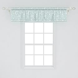 Ambesonne Aqua Window Valance, Beach Theme Design