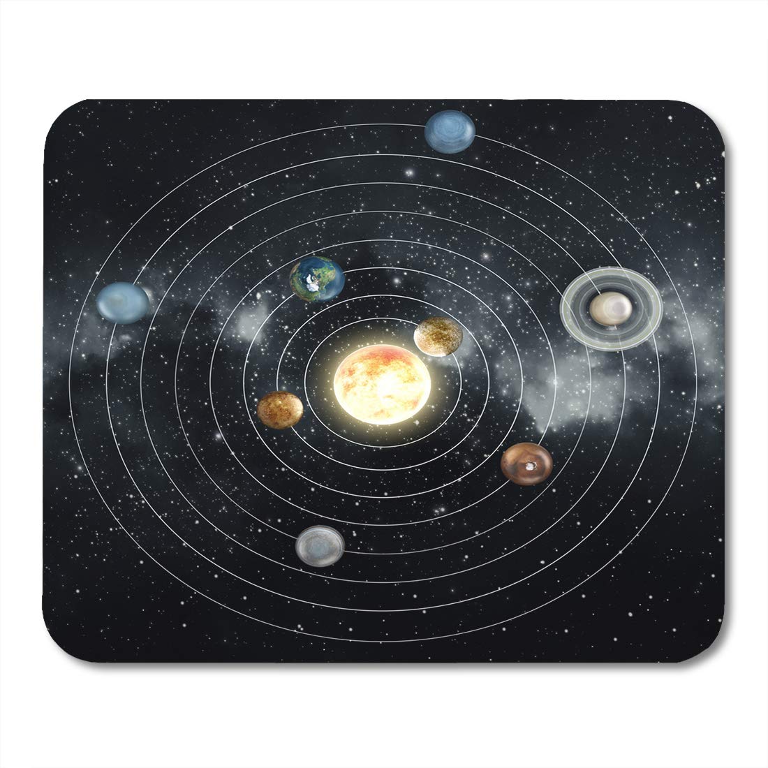 Amazoncom Emvency Mouse Pads Saturn Planet Solar System