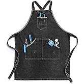 Jeanerlor - Cotton Denim Apron for Women and Men Hairstylist Adjustable S to XL