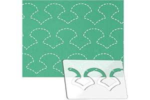Kapyoo Free Motion Quilting Rulers and Templates Set Quilting Templates for Machine Quilting Quilting Supplies Quilting Design with Non-Slip Grips (Fan-Shaped)