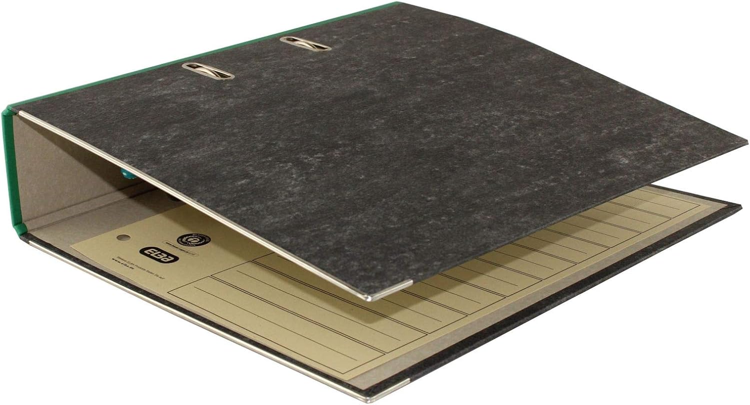 Elba Rado Ring Binder/Folder, Clouded Marble A4, Wide (1 Item) grün, black, green, Pack of 1 - Image 4