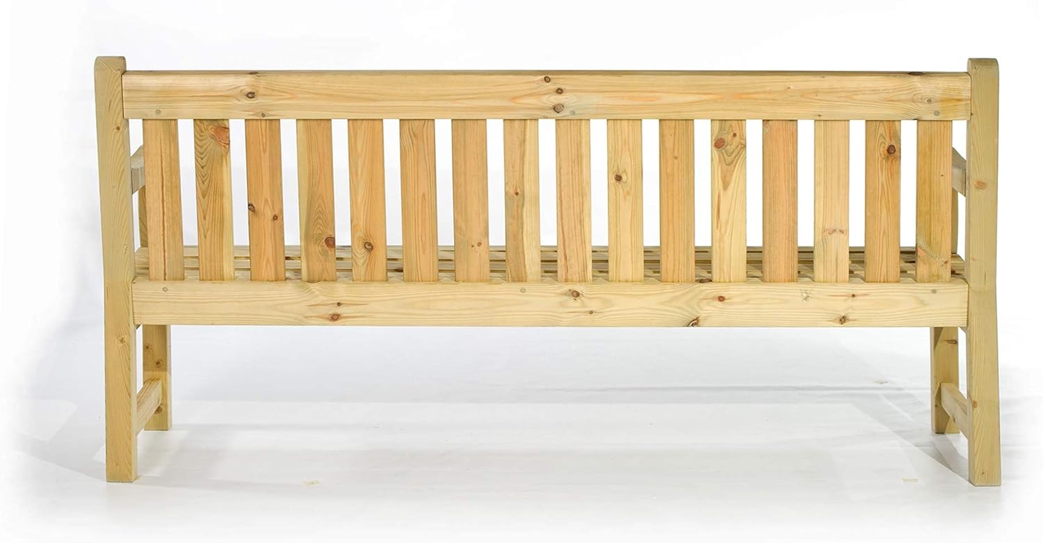 BrackenStyle Darwin 4 Seat 183cm Garden Park Bench - Durable Heavy Duty Dip Treated Pine Timber Outdoor Seat - Image 4