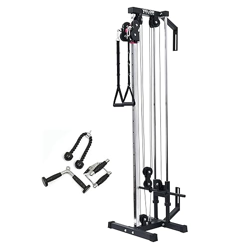 Valor Fitness Wall Mount Cable Machine – Adjustable Dual Pulley