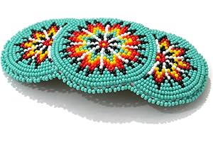 Beaded Hair Clips Native American Style Handmade Collection (Turquoise)