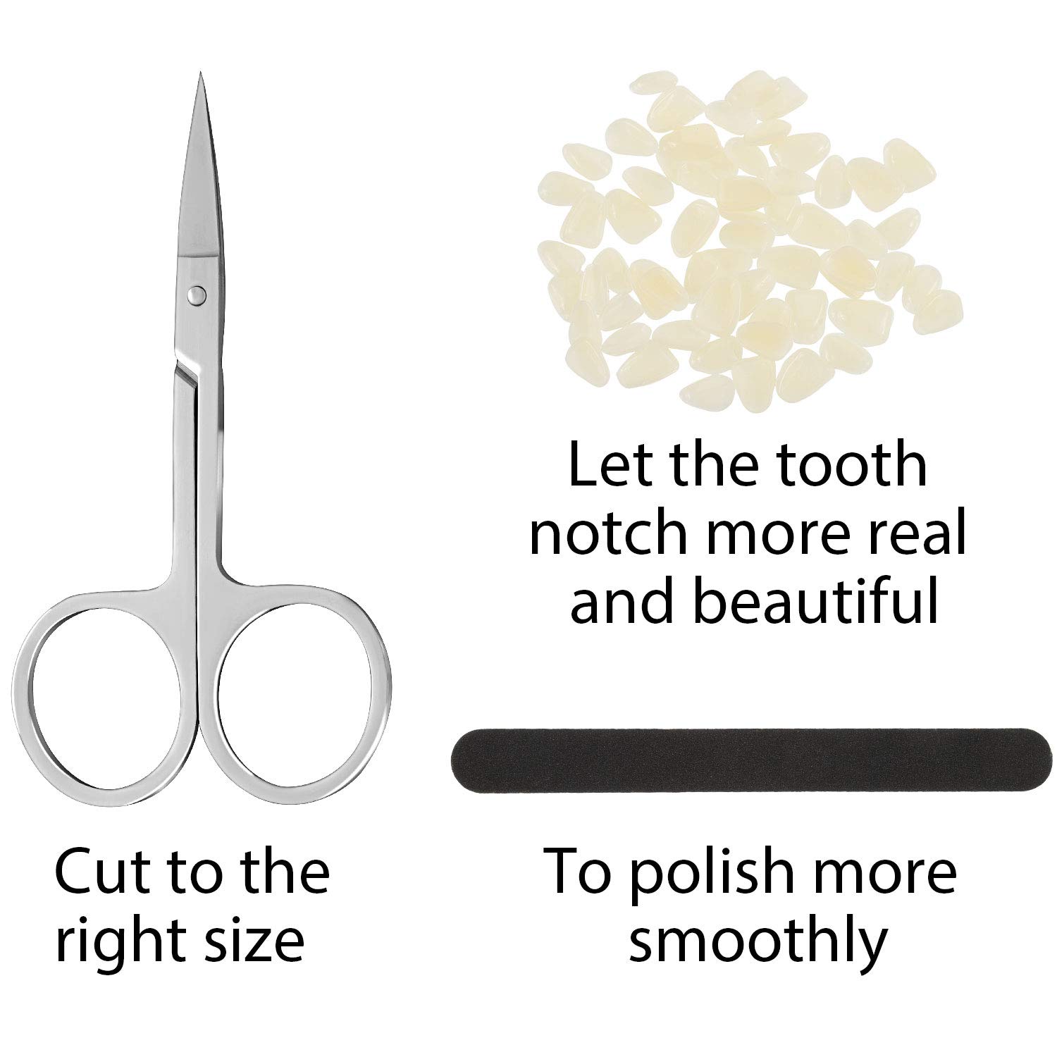 Temporary Tooth Repair Kit, 3.53oz Tooth Filling Thermal Beads, Temporary Veneer Tooth Replacements with Files and Scissors for Filling Fixing the Missing and Broken Tooth : Beauty