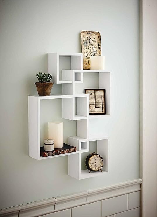 Generic Intersecting Squares Wall Shelf Decorative Display