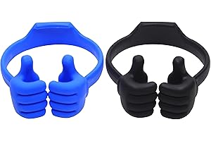 Honsky 3361942 Cute Thumbs Up Adjustable TPU Flexible Mobile Cell Phone Tablet Display Stand Holder Cradle for iPhone iPad Mini Switch Desk Desktop Kitchen Home Office Travel - Blue, Black