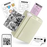 ORGBRO X3 Sticker Printer Machine, Mini Printer Print Pods Label Maker | 300 Dpi, 3 Inch Bluetooh Pocket Printer,Portable Thermal Inkless Sticker Maker for Notes, Journal, Photos, DIY, Kids Gift