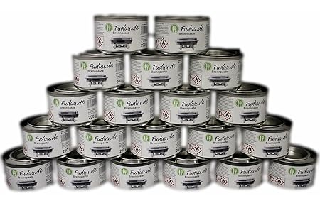 Brennpaste 20 x Sicherheitsbrennpaste x200g Chafing Dish Warmhaltebehälter