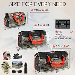 Waterproof Duffel Bag - Motorcycle Dry Bag with