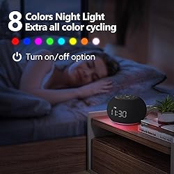 Reacher Auto-Dimmable Alarm Clock Sound Machine