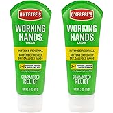 O'Keeffe's Working Hands Intense Renewal Hand Cream, 3 oz Tube (Pack of 2) - Softens and Smooths Extremely Callused, Dry Hand