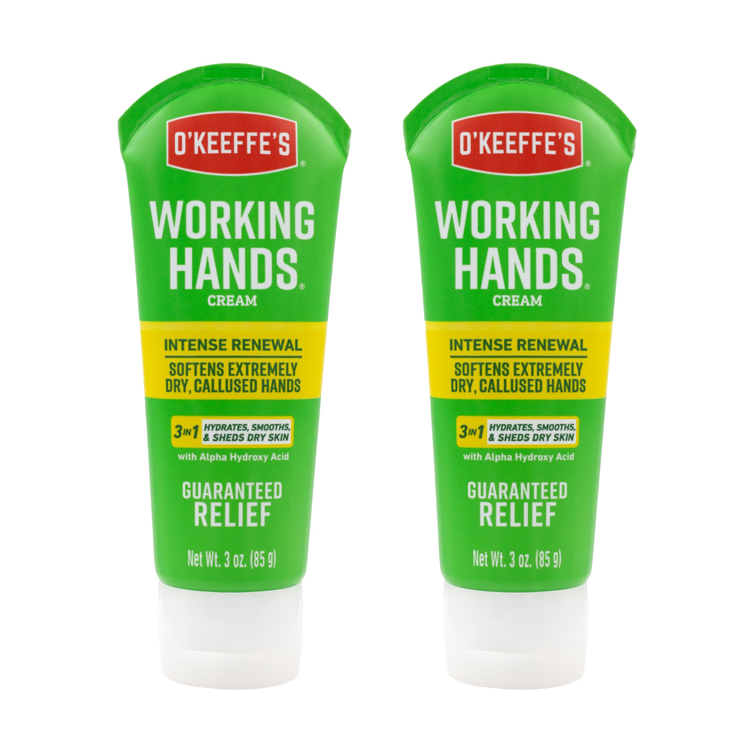 Photo 1 of O'Keeffe's Working Hands Intense Renewal Hand Cream, 3 oz Tube (Pack of 2) - Softens and Smooths Extremely Callused, Dry Hands
