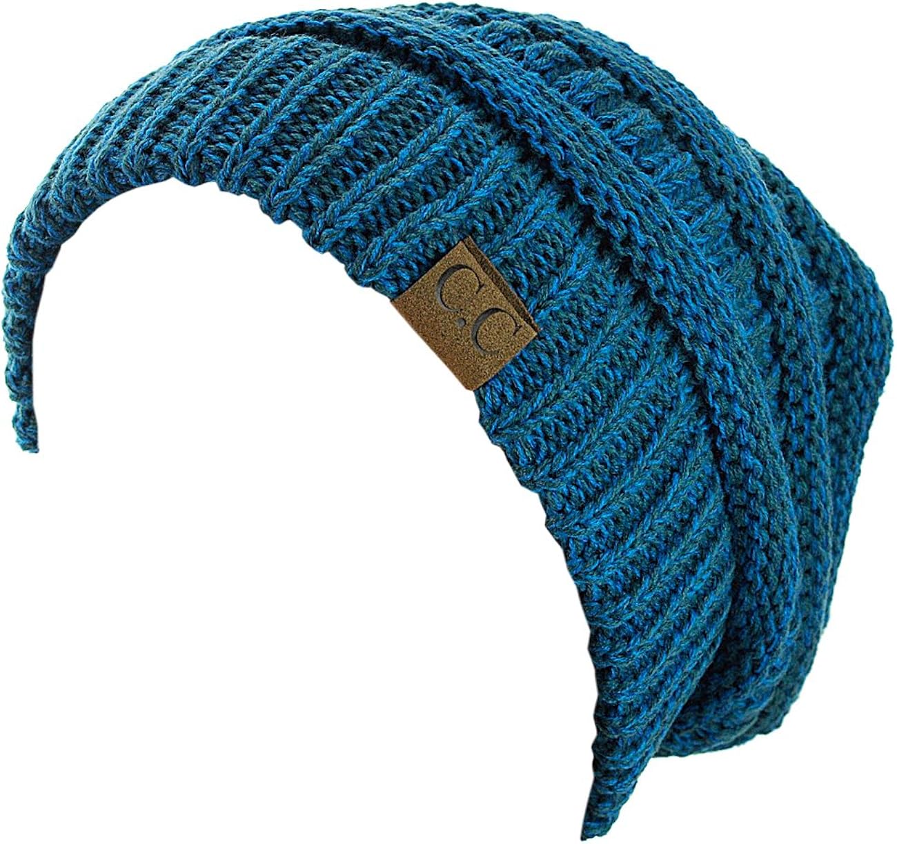 Trendy Warm Chunky Soft Stretch Cable Knit Beanie Skully, Black at  Women’s Clothing store