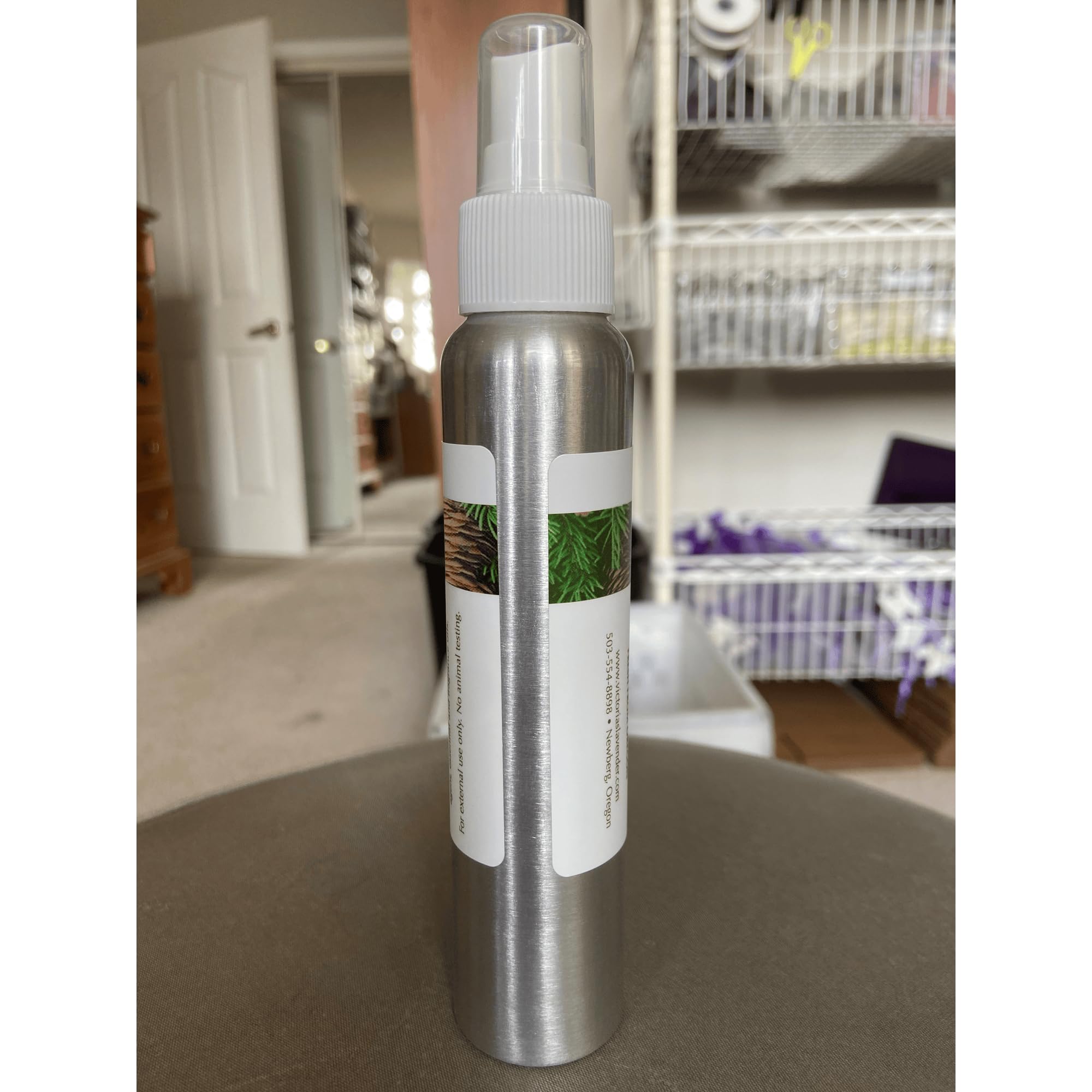 Victoria's Lavender Room Spray, All Natural Home Atmosphere Essential Oil Concentrated Room Spray Air Freshener, Bathroom Odor Eliminator, Luxury Spray Made in the USA, Lavender & Fir - 1 Pk (4 Fl Oz)