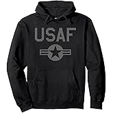 USAF UNITED STATES AIR FORCE ROUNDEL LOW-VIS GRAY Pullover Hoodie