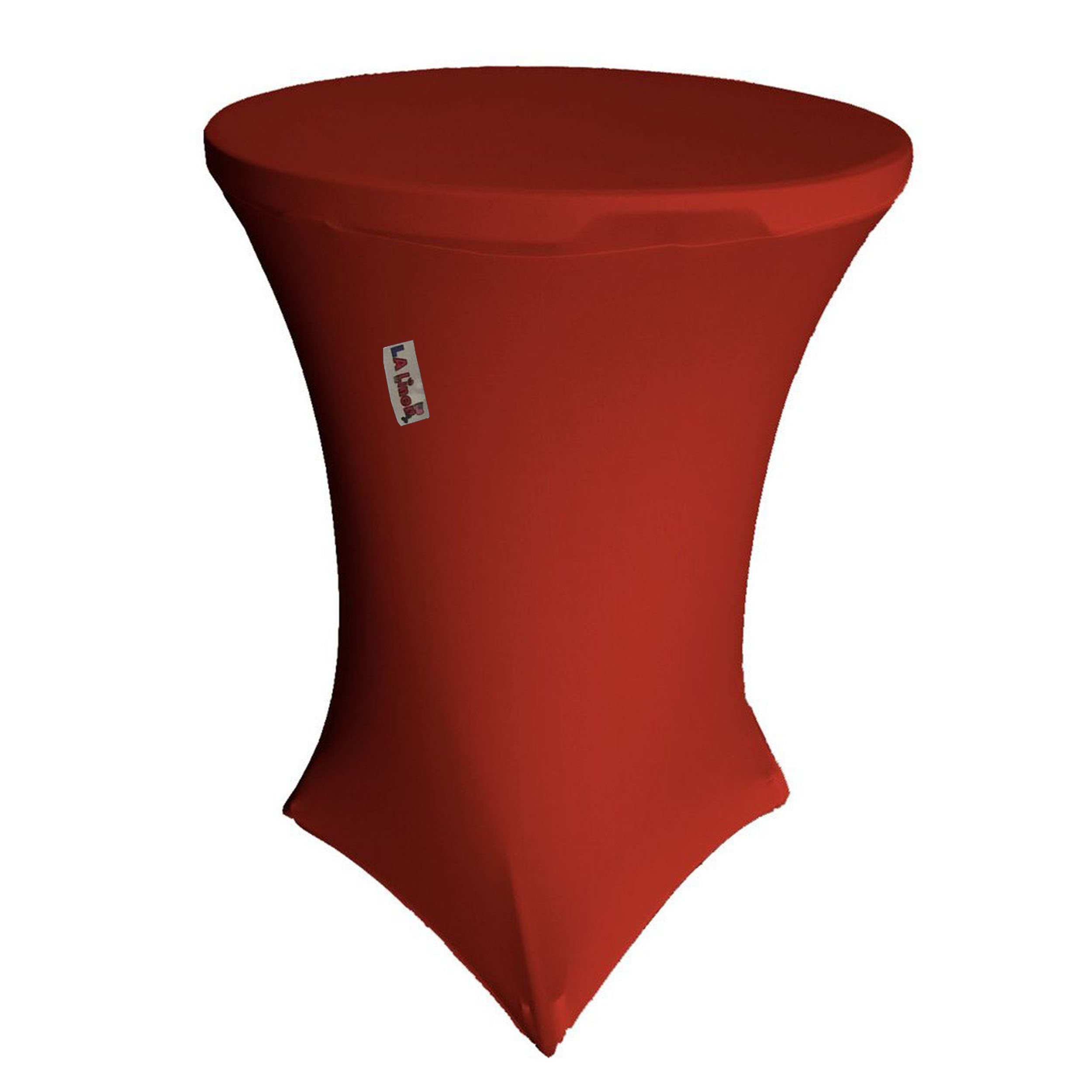 LA Linen Spandex Cover for Cocktail Highboy Table, 32 Round 42-Inch High, Red, Microfiber Polyester, 71.2 x 91.44 x 0.4 cm
