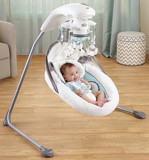 fisher price little lamb cradle n swing