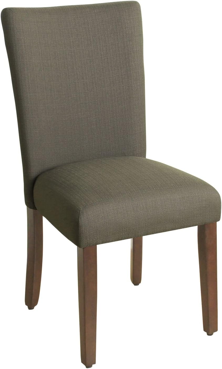 HomePop Parsons Classic Upholstered Accent Dining Chair, Set of 2, Navy: Furniture & Decor