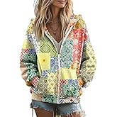 Epanus Oversized Zip Up Hoodie Sweatshirt Jacket for Women, Fall Winter Boho Loose Lightweight Hooded Coat with Pocket