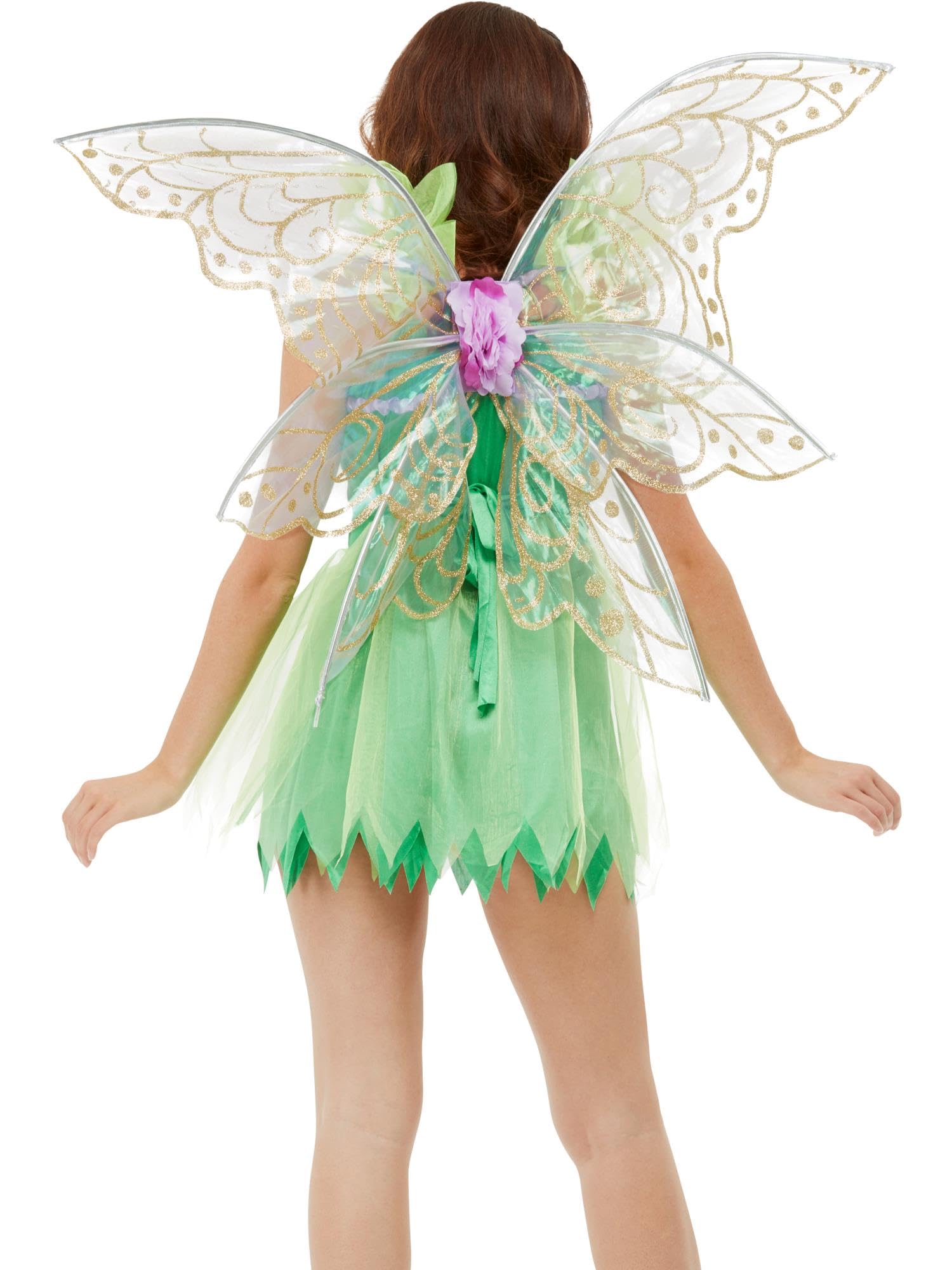 Smiffys Pretty Pixie Fairy Wings, Purple Iridescent, 86cm/34in, Fairytale, Wings and Wands Fancy Fancy Dress, Adult Dress Up Accessories