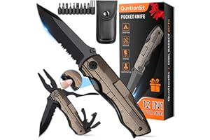 Stocking Stuffers Gifts for Men, 12 in 1 Pocket Multitool Camping Essentials, Mens Gifts for Christmas, Dad Gifts for Him Hus