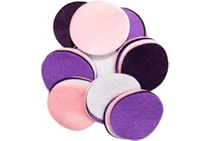 Playfully Ever After Light Pink, Purple, Dark Purple & White Craft Felt Circles (2 Inch - 58pc)