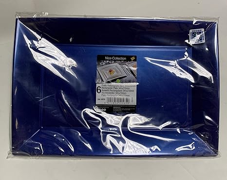 Plato rectangular Nice Gold plast de microondas azul perlado 345 x ...