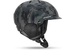 Odoland Adult Ski Helmet for Men & Women - Snowboard Helmet with Adjustable Dial Fit System, ASTM Safety Certified, Goggles Compatible for Skiing, Snowboarding