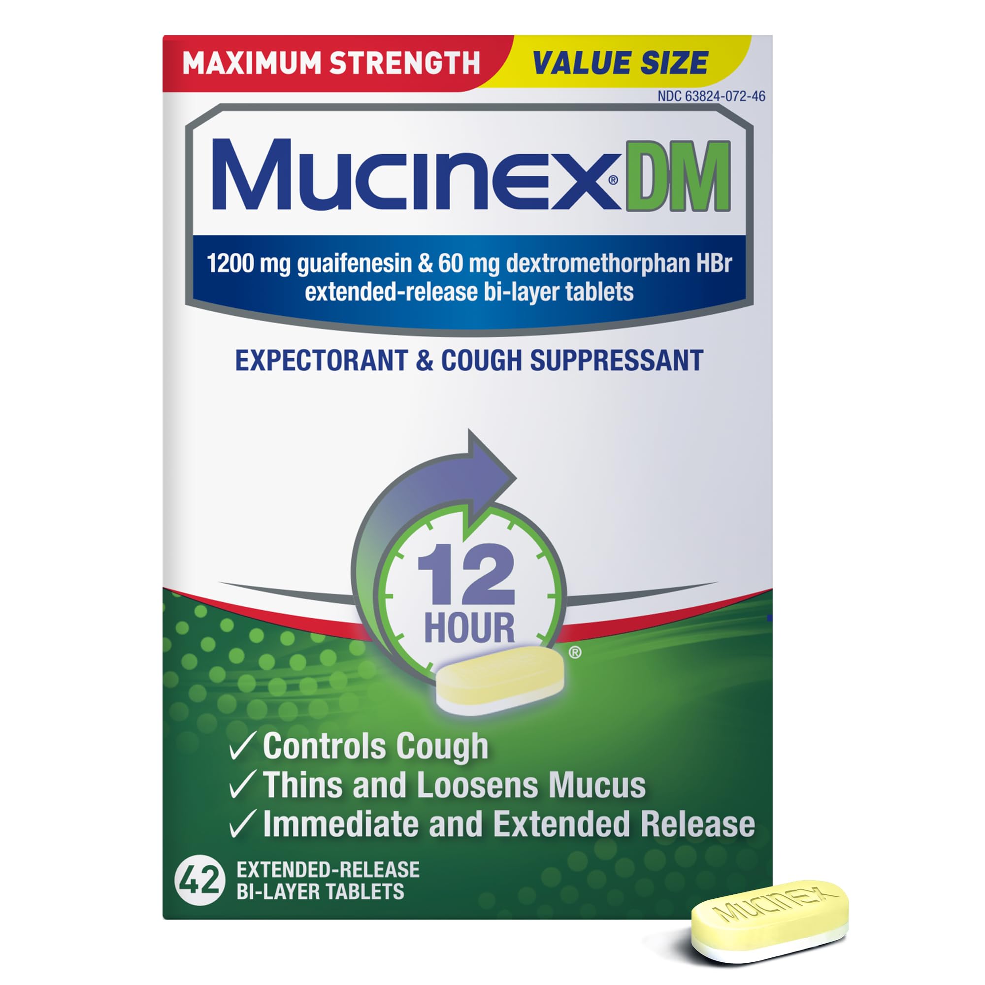 Mua Mucinex DM 12Hr 1200mg Maximum Strength Cough Medicine For Adults