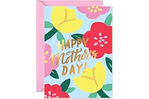 Sweetzer & Orange Mother’s Day Card – Premium 5x7” Gold Foil Greeting Card for Mom – Elegant Mother’s Day Card with Thick 300