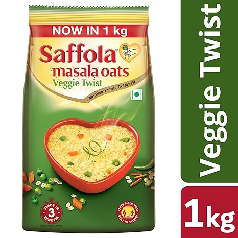 Saffola Masala Oats, Veggie Twist, 1 kg