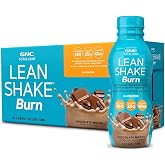 GNC Lean Shake Burn With Caffeine, Chocolate Mocha, 14 oz, Pack of 12 | Clinically Proven to Support Lean Muscle and a Healthy Immune System, Provides Vitamin C and Vitamin D