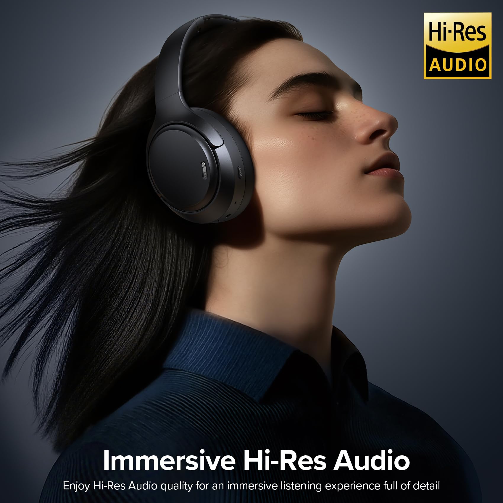 TAGRY Hybrid Active Noise Cancelling Headphones 120Hrs Playtime ENC Clear Call Mic Over Ear Wireless Bluetooth Headphones with Hi-Res Audio Comfort Earcups Low Latency ANC Headphone for Travel Game