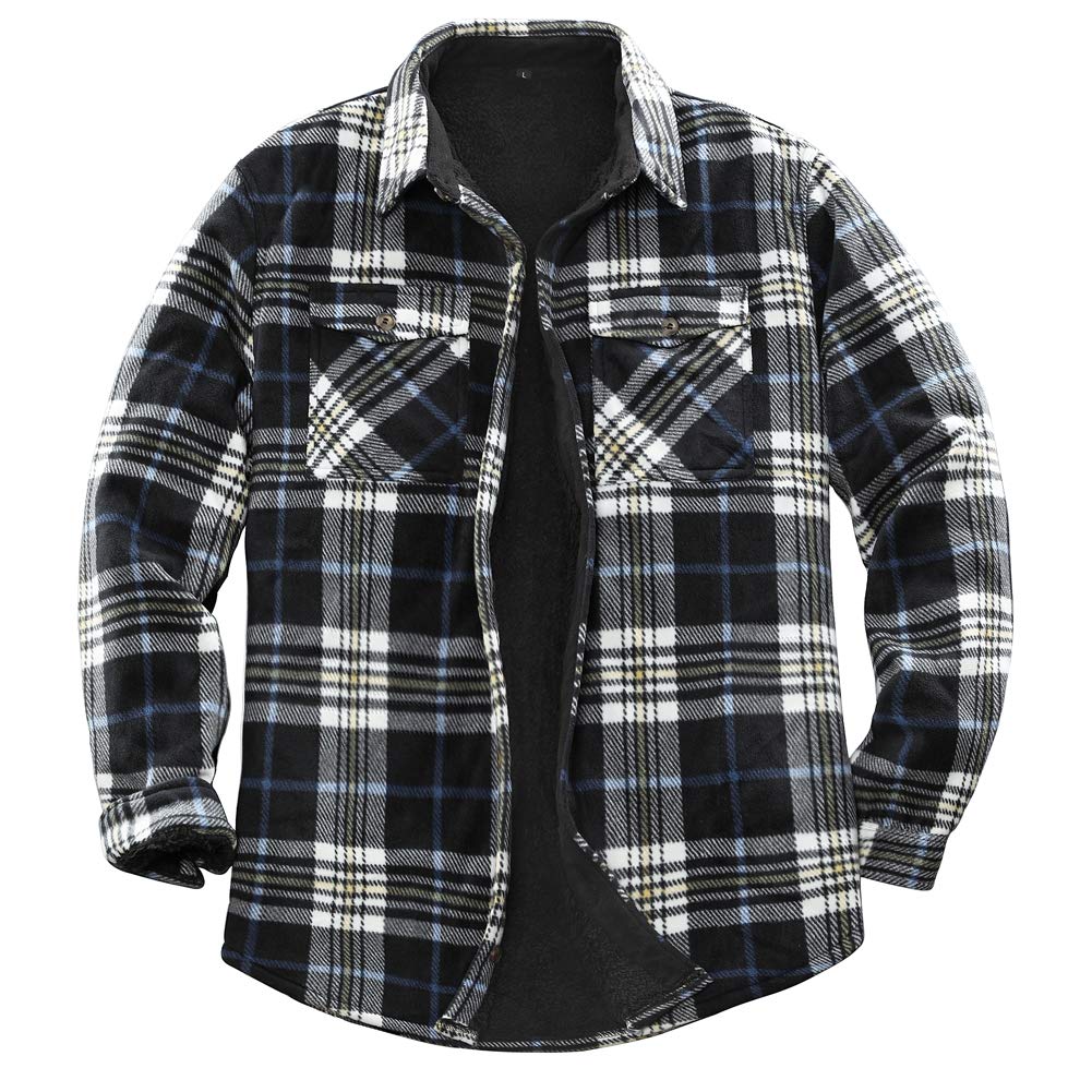 men's fleece flannel shirts & tops