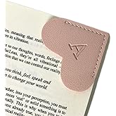 Personalized Leather Book Marks, Heart Bookmark, Unique Cute Handmade Letter Bookmarks Accessories for Reading Women, Teacher, Student, Book Lovers Book Mark Gifts (Pink, A)