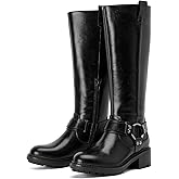 Ruiee Knee High Boots for Women Comfort Stylish Casual Round Toe Tall Riding Combat Boot Classic Fashion Fall Winter Knee-High Flat Boots.