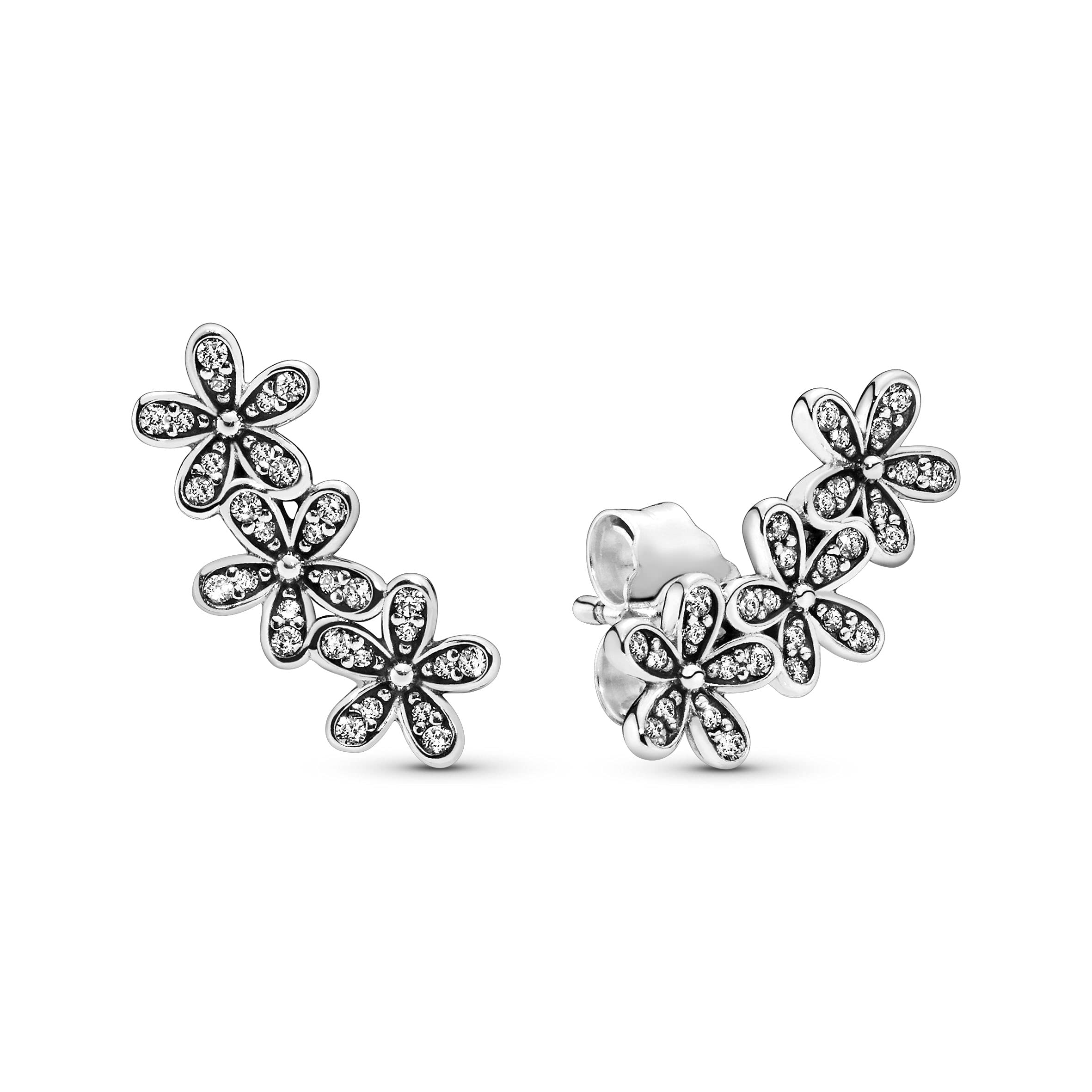 Pandora Moments Women's Sterling Silver Daisy Flower Stud Earrings, No Box