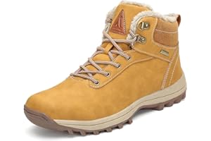 Mishansha Mens Womens Snow Boots Winter Hiking Boots Warm Lined Winter Shoes Water Resistant Non Slip
