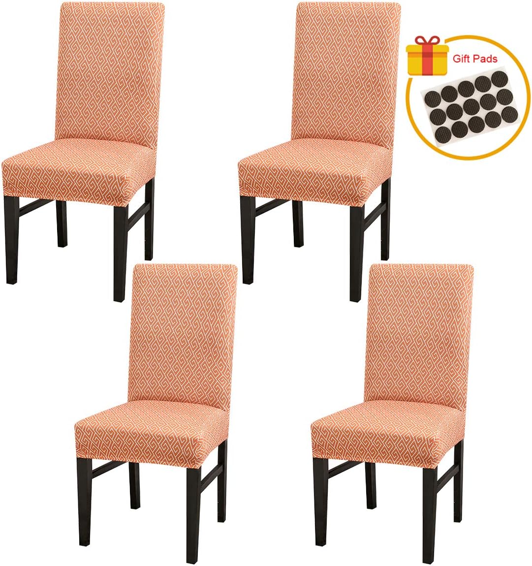 HUIJIEUS Dining Chair Covers Slipcovers Set of 4, Spandex