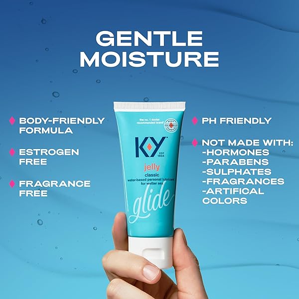 K-Y JELLY CLASSIC WATER-BASED PERSONAL LUBRICANT, WATER BASED LUBE HELPS RELIEVE DISCOMFORT, 7 FL OZ
