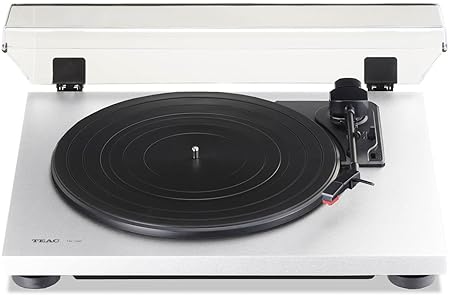 Teac TN-100 (W) Plattenspieler (33/45 Umdrehungen, integrierter Phono-Vorverstärker, digitaler USB-Ausgang, Riemenantrieb, MM