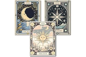 3 Pack Diamond Painting Kits for Adults, 5D Tarot Diamond Art Kits for Beginner, DIY Full Drill Gem Art Kits for Home Decor W