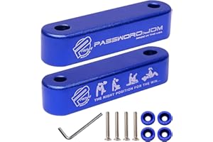 Travay Blue Hood Spacer Riser Kit, Billet hood spacers for Honda Civic/CRX/Acura Integra, 3/4 Inch Aluminum Alloy Car Hood Vent Spacer Riser for Del Sol 1993-1997 (Give Away Tools)