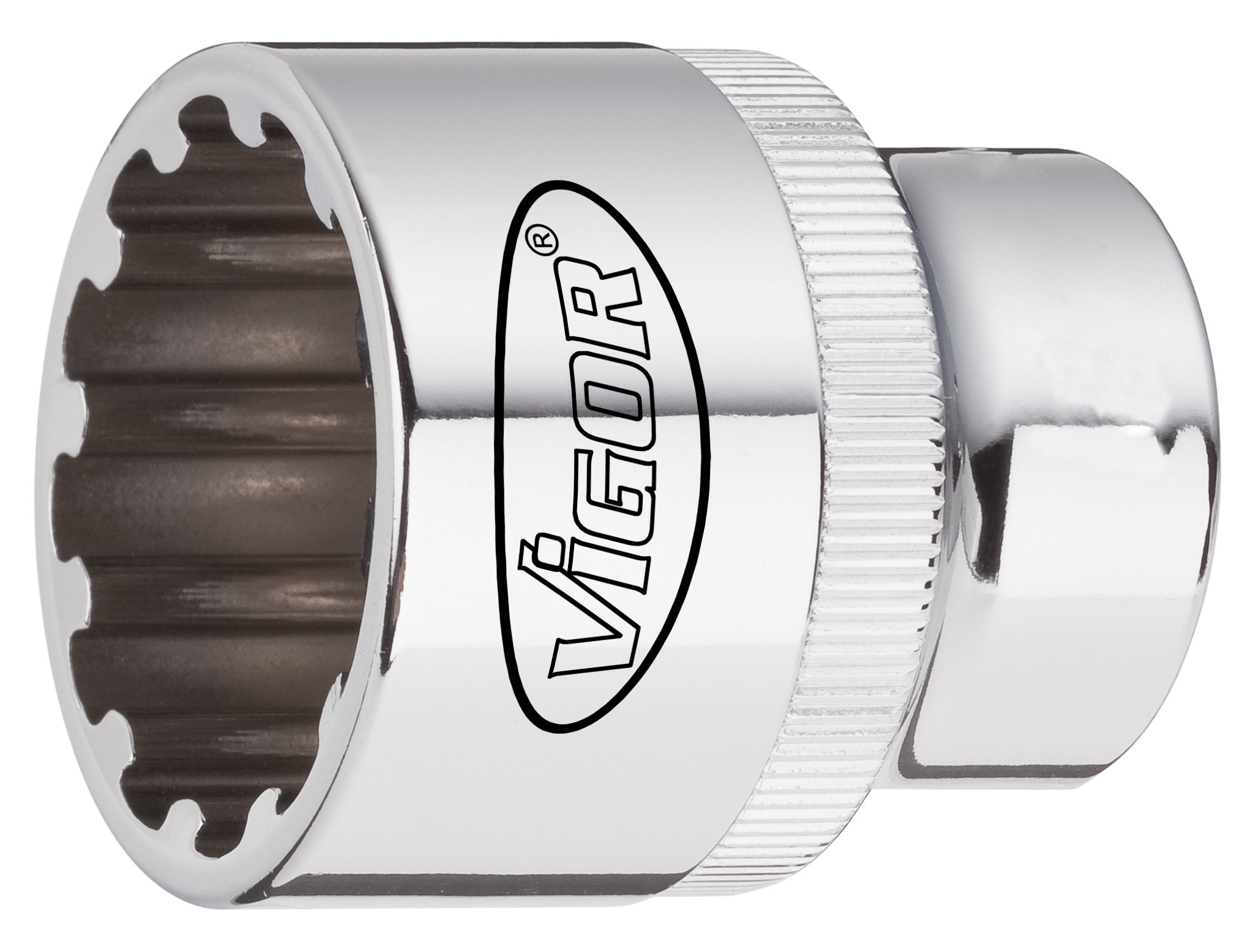Vigor V1980 Multi-Profile Socket Wrench Bit, 7 mm, 1/2"