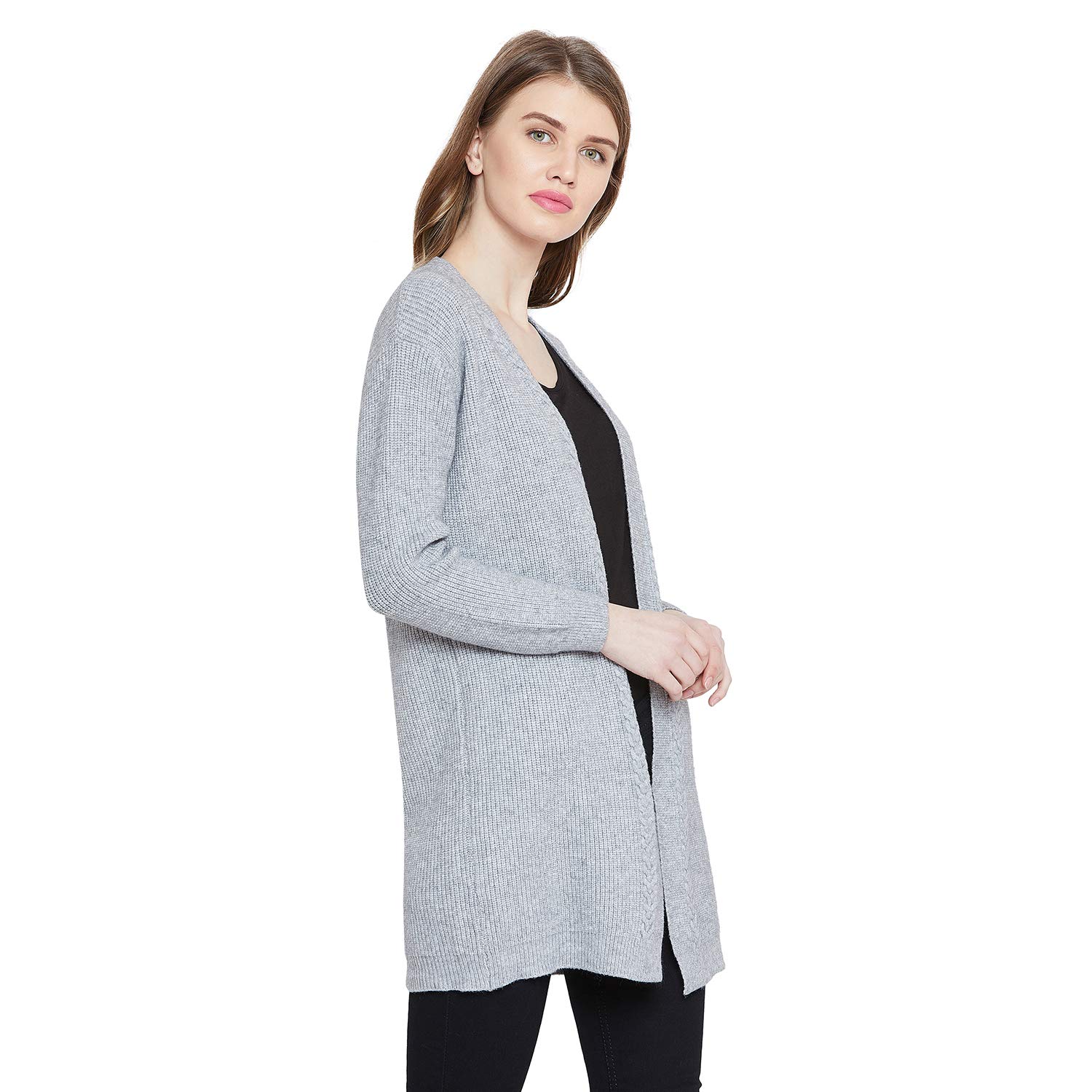 camey women full sleeve woolen top grey