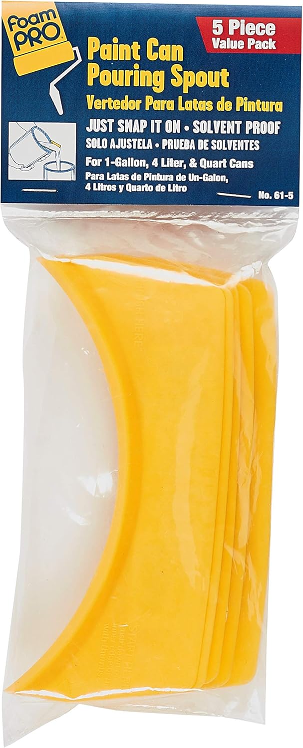 FoamPRO 615 FitsAll Paint Can Spout, 5 Piece Pack, Yellow Amazon.co